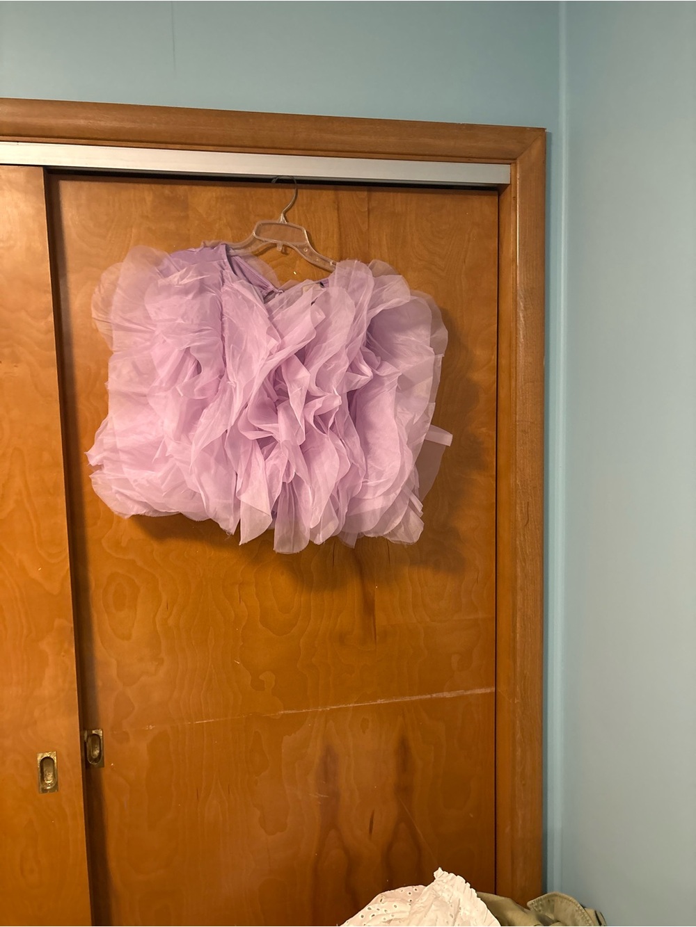 Lilac Ruffle Tulle Party Dress for Girls
